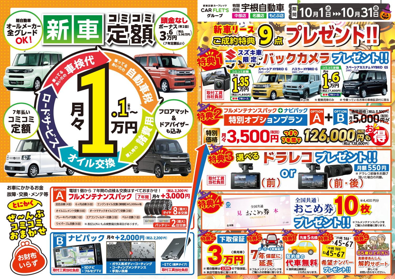 新車コミコミ定額
