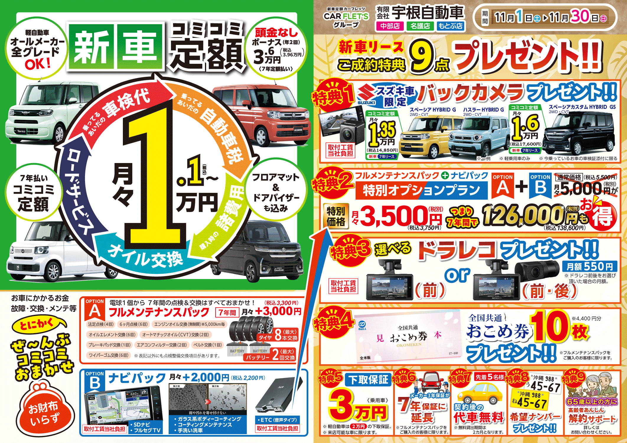 新車コミコミ定額