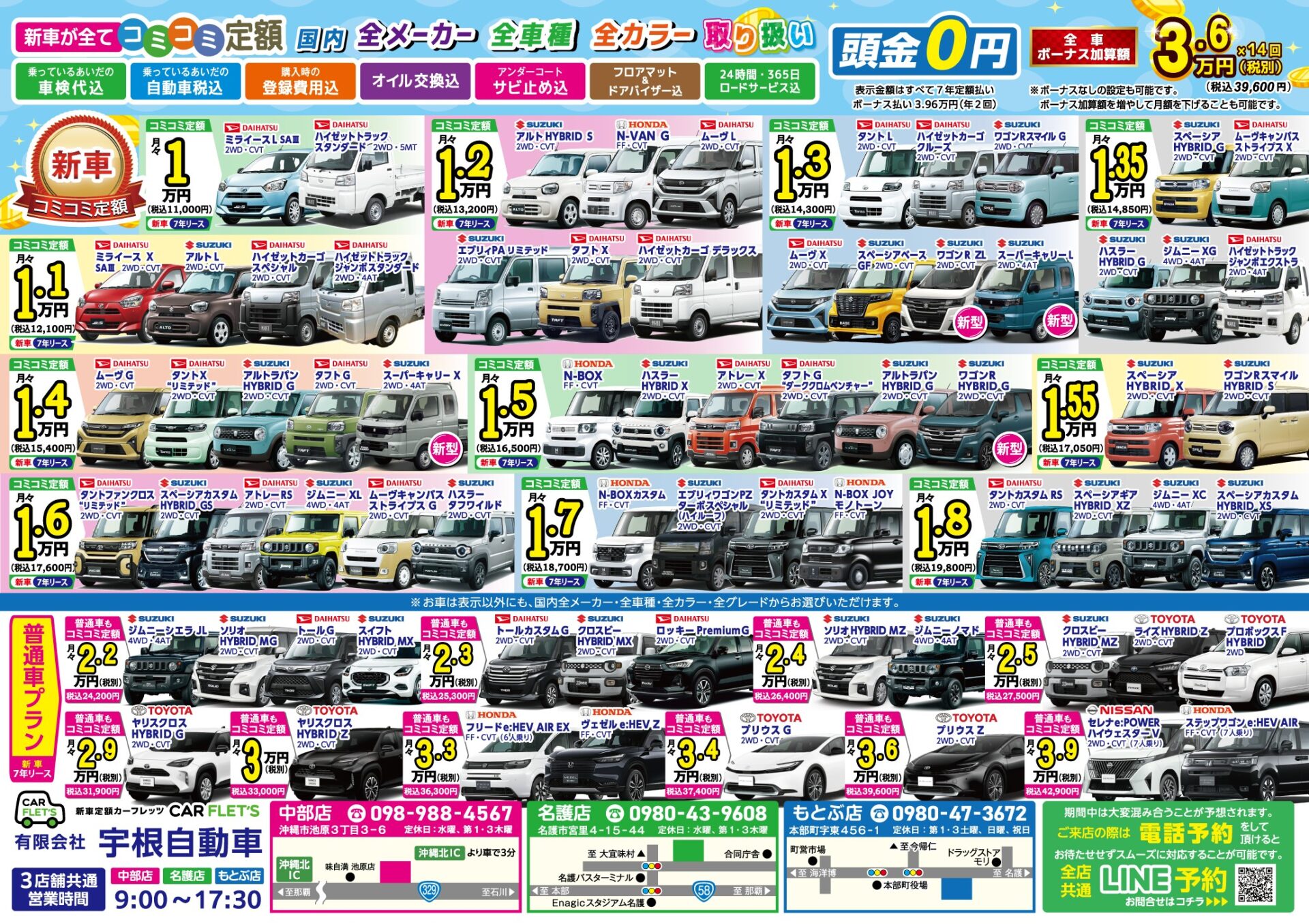 新車が全てコミコミ定額プラン