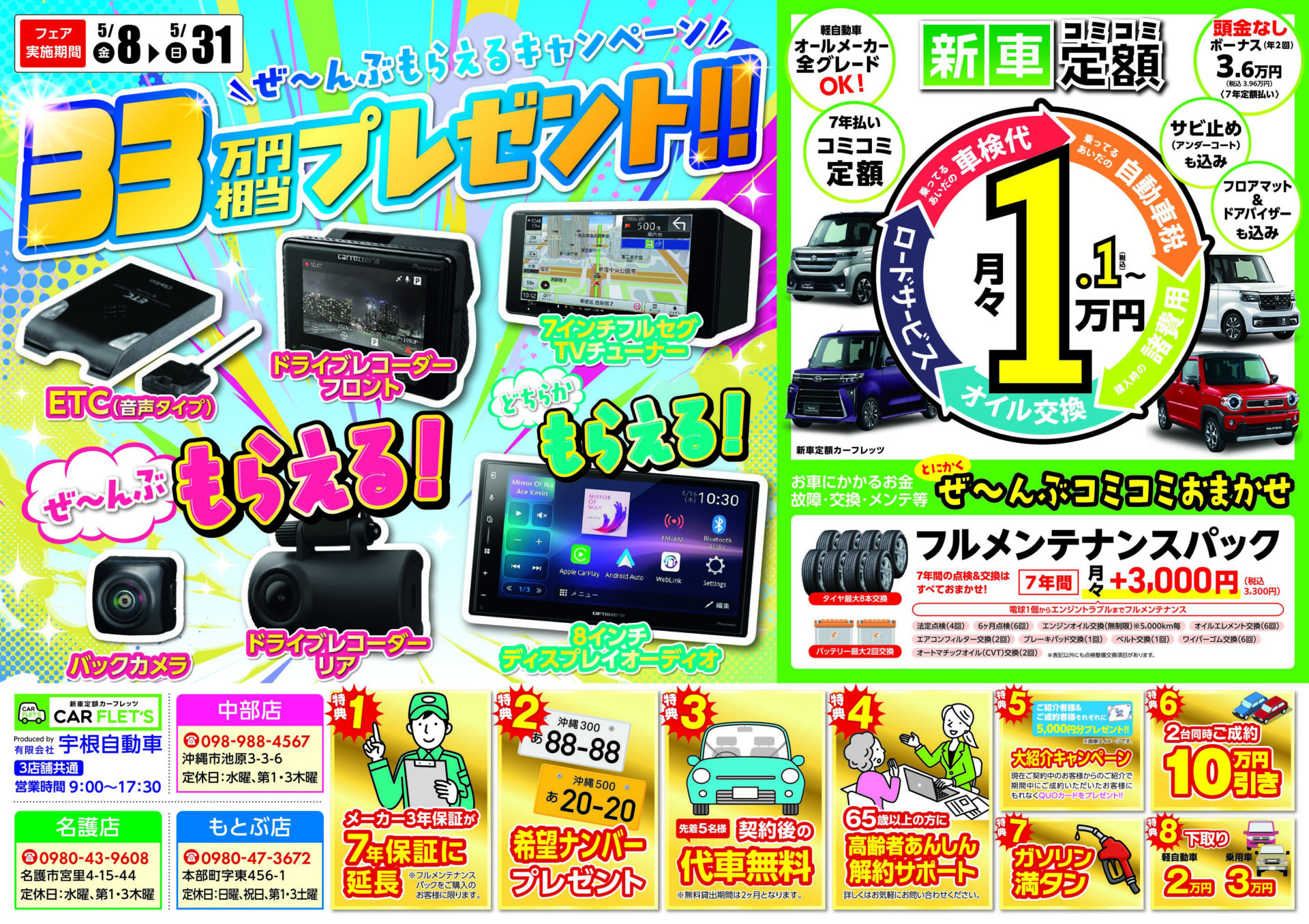 新車リースご成約特典