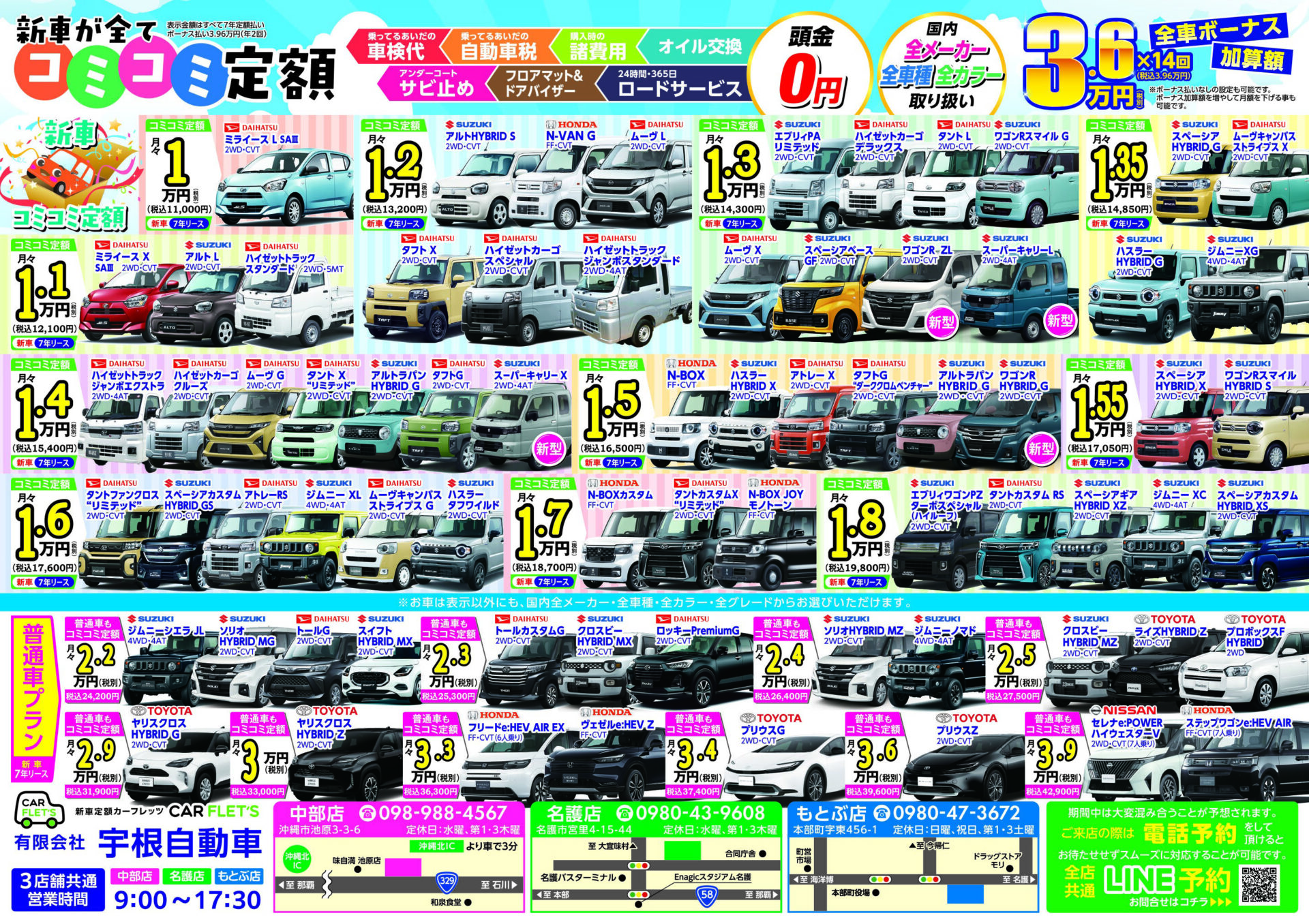 新車が全てコミコミ定額プラン