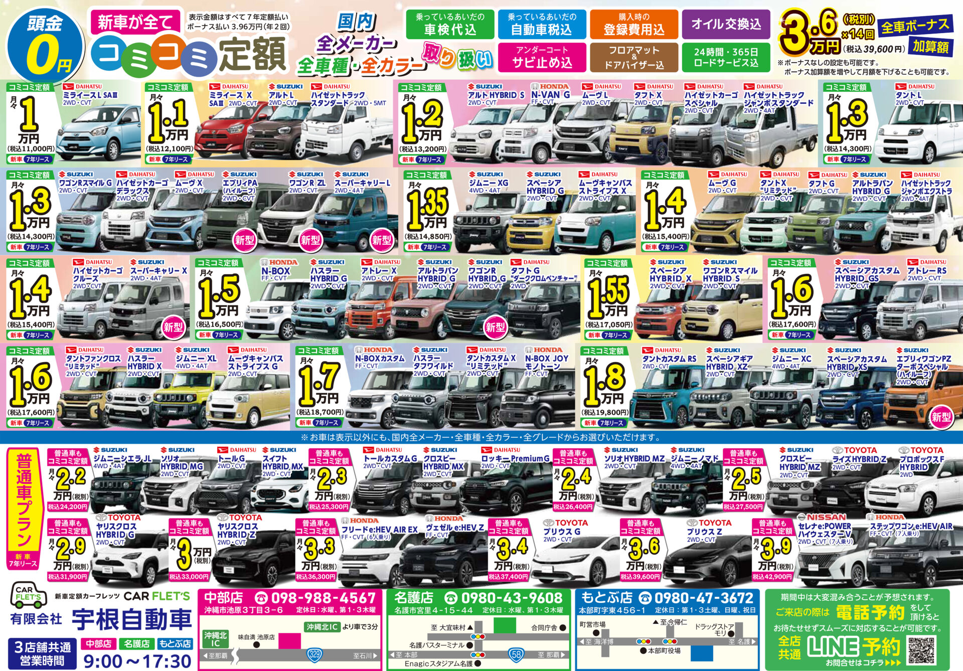 新車が全てコミコミ定額プラン