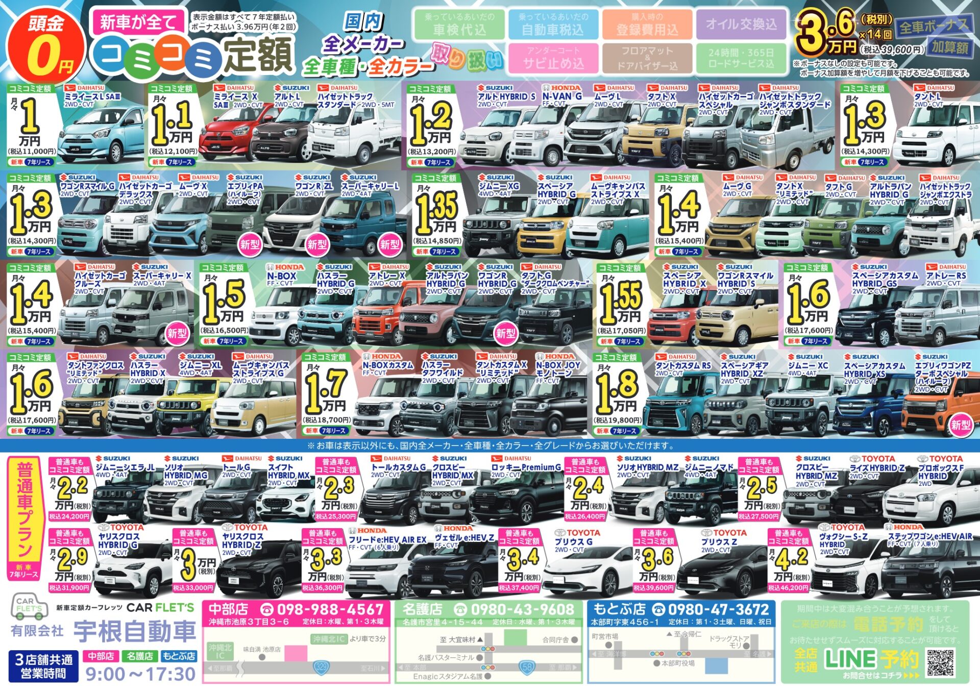 新車が全てコミコミ定額プラン